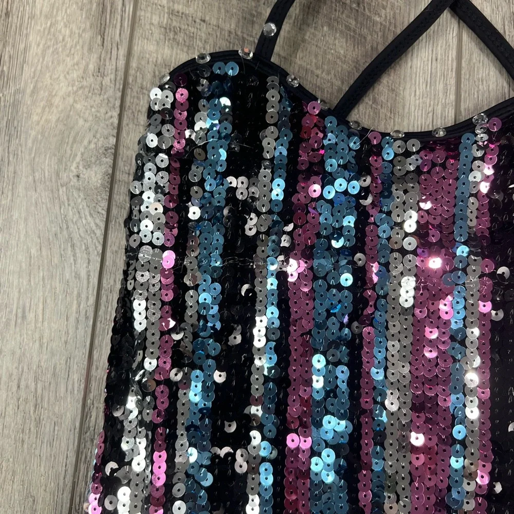 Weissman Kids Black Sequin Dance‎ Costume